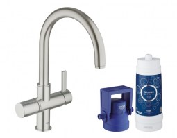 MONOMANDO COCINA CON FILTRO DE AGUA PURE GROHE BLUE